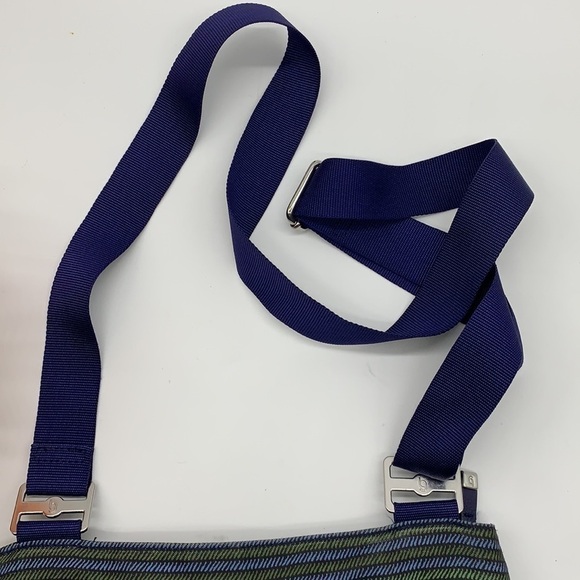 Baggallini Blue and Green Striped Crossbody Bag - Picture 5 of 11